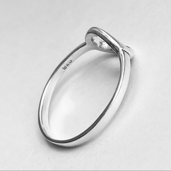 Sterling Silver Small Halo Ring, Open Circle Ring, Silver Rings - Picture 13 of 13